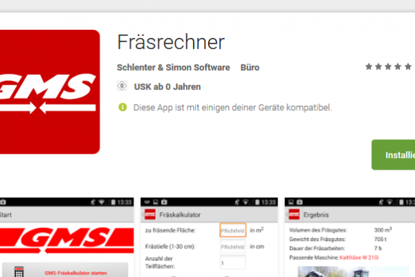 GMS Fräsrechner App