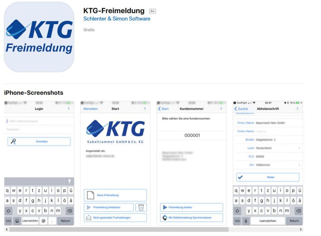 Entwicklung einer Freimelde-App für die KTG